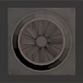High Performance Industrial Fan With Square Metal Casing And Rotating Blades