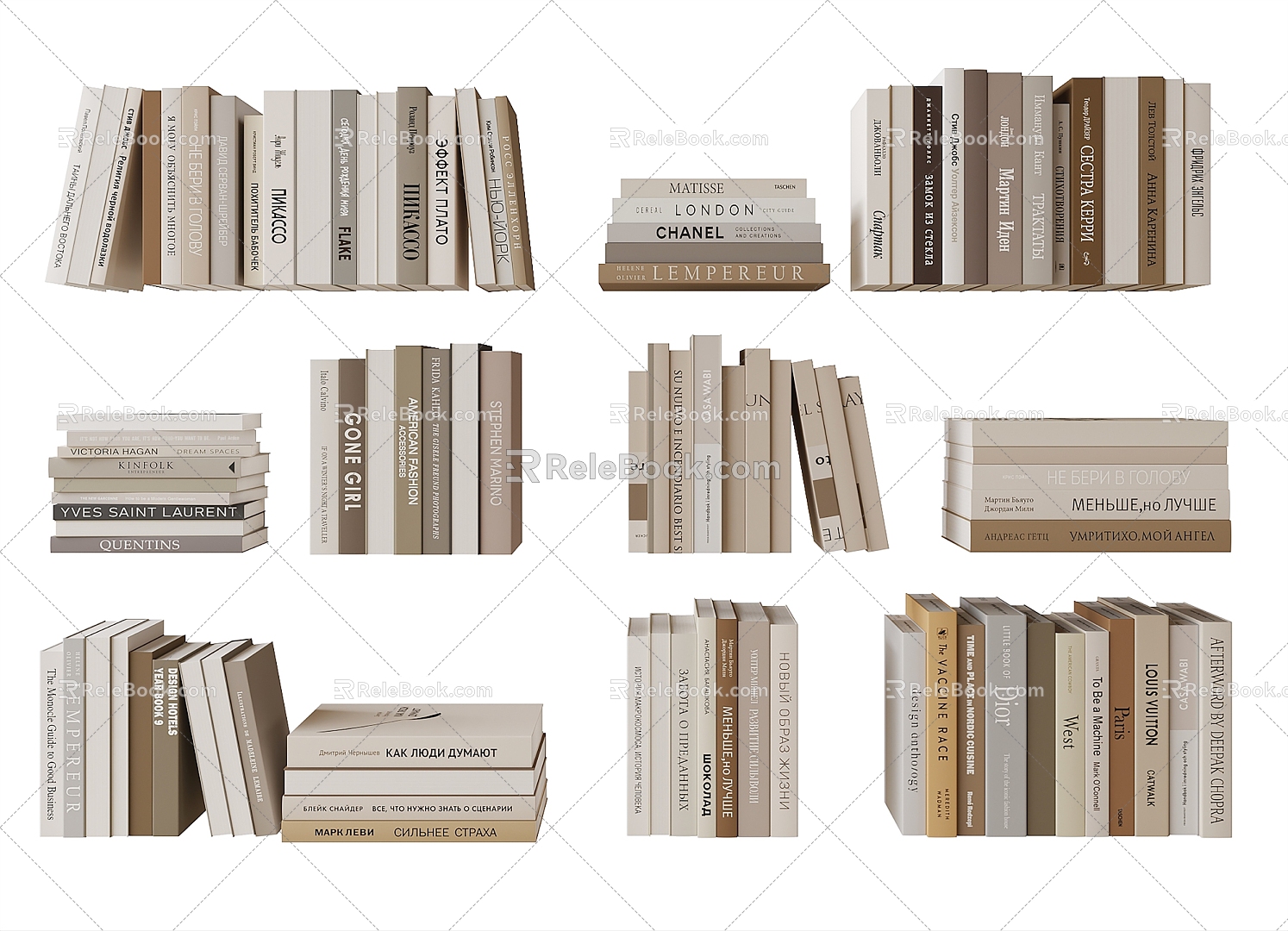 Books Book Ornaments 3d model