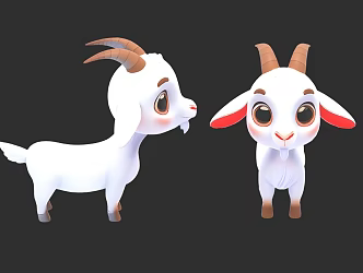 Cartoon stylized sheep ram sheep 3d model