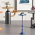 Modern Side Table Corner Table Small Coffee Table Ornaments Books 3d model