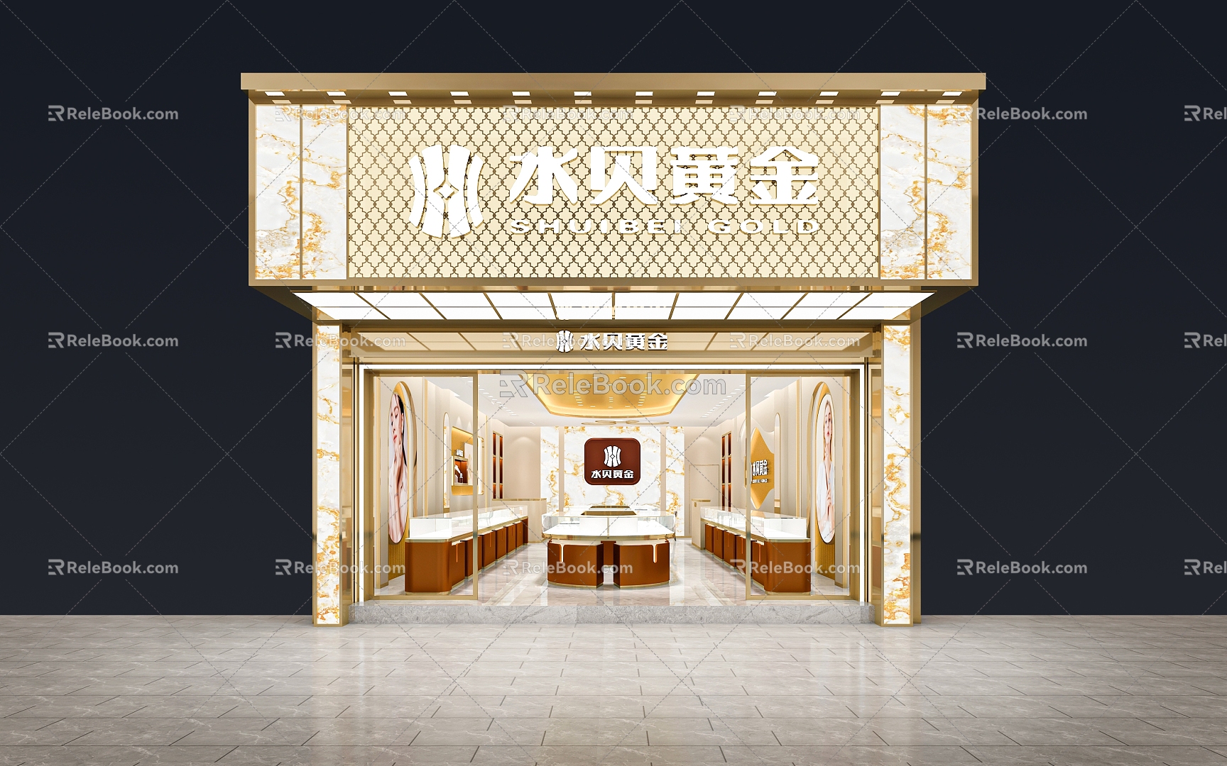 Shuibei Gold Light Luxury Jewelry Store model