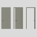 Modern Interior Hinged Door Design With Sleek Metal Handle And Neutral Finish