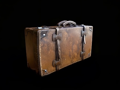 Realistic Old Boxes Modern Realistic Boxes Luggage Old Boxes Luggage Retro Old Objects 3d model