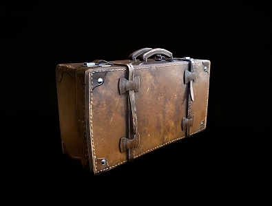 Realistic Old Boxes Modern Realistic Boxes Luggage Old Boxes Luggage Retro Old Objects 3d model