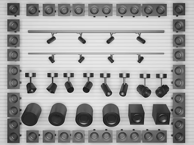 Modern spotlights 3d model