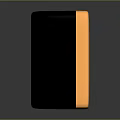 Modern Black Square Decorative Object With Four White Circular Target Like Patterns
