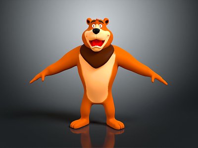 Modern Game Character Cartoon Little Bear Toy Little Bear Little Bear Toy 3d model