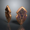 Medieval Shield Ancient Shield Defensive Weapon Ancient Shield Iron Shield Protective Shield Wooden Shield 3d model