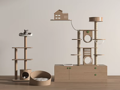 Cat Climbing Rack Pet Cabinet Cat Nest Cat House Pet Supplies 3d model