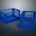 Blue Plastic Storage Baskets With Mesh Design For Versatile Use