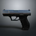 Walther P22 Tactical Pistol With Silver Black Finish And Textured Grip