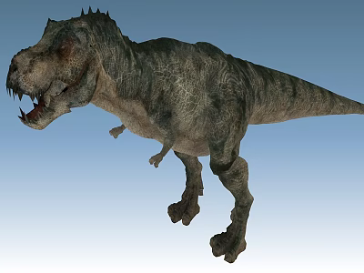 Realistic Tyrannosaurus Rex Dinosaur Model With Sharp Teeth And Textured Skin 3d model