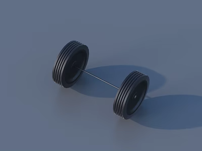 Fitness Dumbbell With Black Weight Plates For Strength Training Workout 3d model