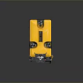 Yellow Mechanical Industrial Device Featuring Black Frame Mechanical Arm Pipes And Cables