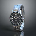 Invicta Classic Modern Watch With Silver Metal Band And Black Dial
