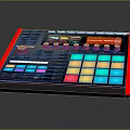 Colorful Electronic Music Instrument Art Tools Controller With Pads Knobs And Display For Creative Use 3d model