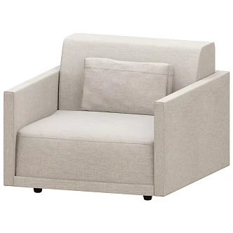 Happen Modern Fabric Single Sofa 18 3d model