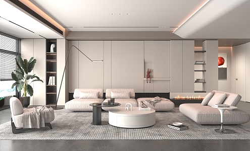 modern living room 3d model