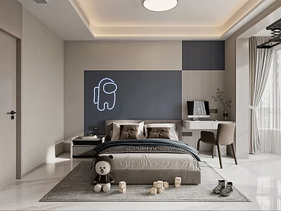 Modern Children's Room Children's Room Bedroom 3d model