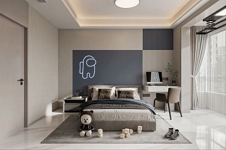 Modern Children's Room Children's Room Bedroom 3d model