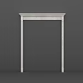 White Carved Door Frame With Ornate Details For Modern Home Interiors