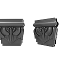 Elegant Black Carved Decorative Ornaments for Home Furniture Architectural Design