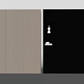 Modern Light And Dark Wardrobe Design With Open Shelves Decorative Items And Books