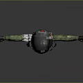 3D Model Character In Camouflage Uniform With Black Helmet Green Hair And Tactical Gear