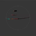 Katana Weapon Featuring Red Black Handle Glowing Blade And Decorative Sheath Design
