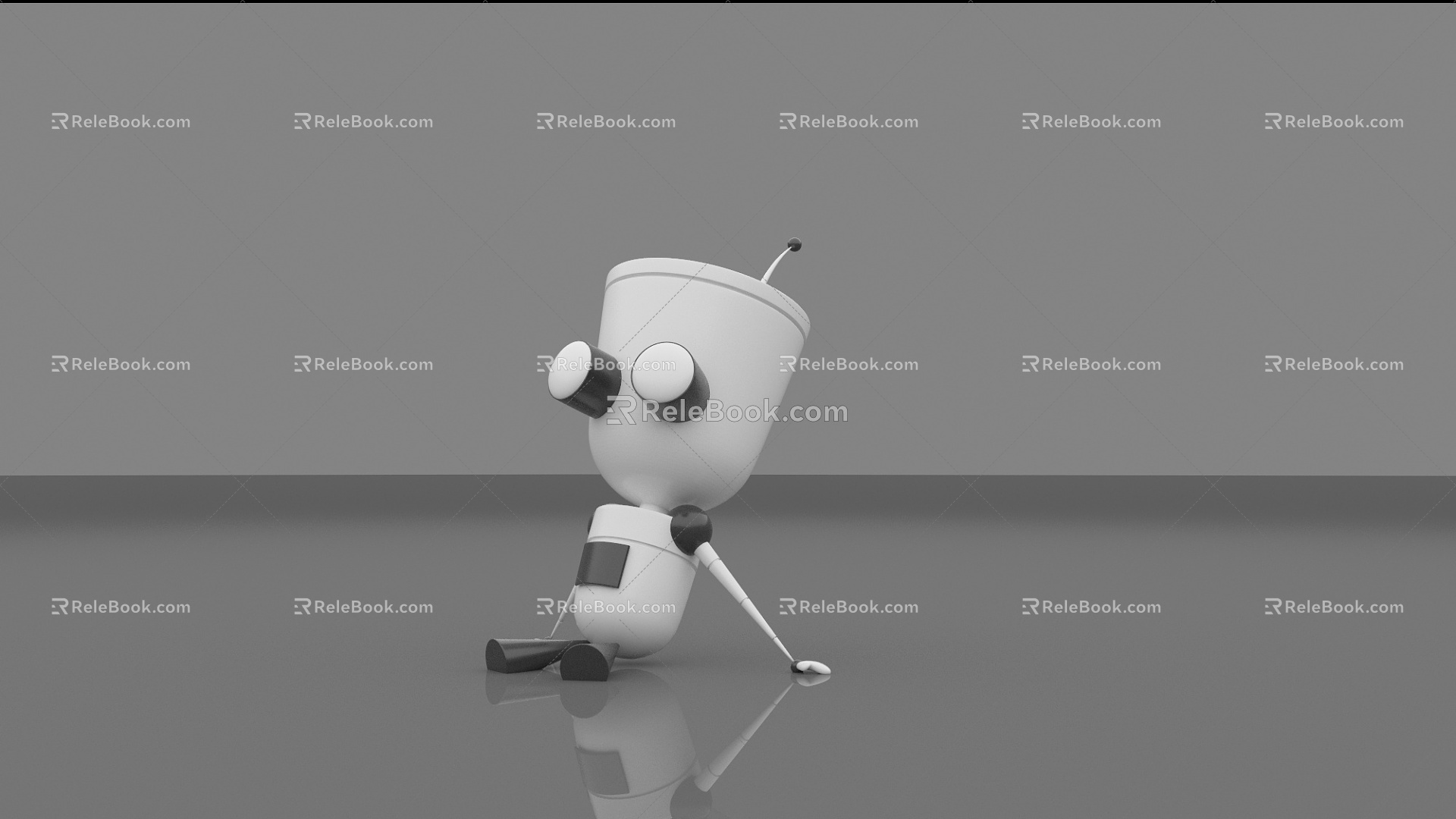 Modern robot teacup robot 3d model