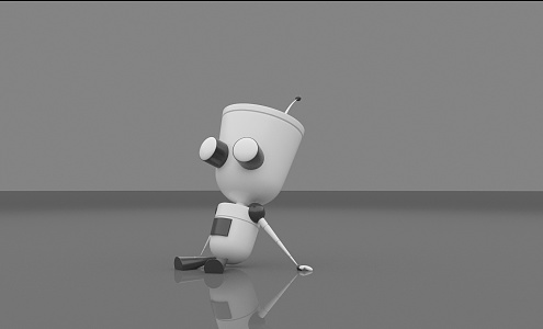 Modern robot teacup robot 3d model