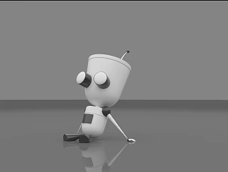 Modern robot teacup robot 3d model