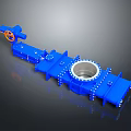 Blue Heavy Duty Industrial Valve Equipment With Metal Flange And Control Handle