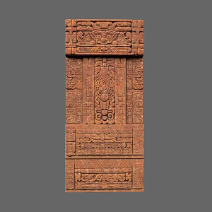 Mayan Temple Wall Ruins Ancient Temple Ruins 3d model