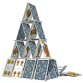 Fun Interactive Playing Cards Tower Structure Stacking Game For Family Board Entertainment