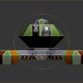 Turret Turntable Railgun Sci-fi Tower Defense Game Tower Defense Sci-fi Turret Game Turret Game Battery 3d model