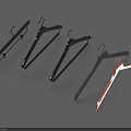 Durable Black And Red Hangers With Various Styles For Daily Home Organization