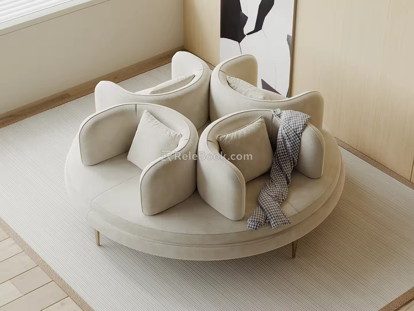 Round sofa 3d model