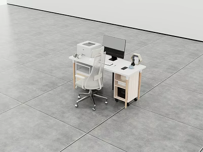 Office Desk and Chair 3d model Office Desk and Chair 3d model