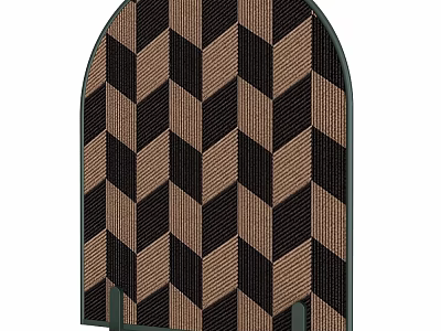 Decorative Home Item With Chevron Pattern Black Brown Woven Texture And Modern Geometric Design 3d model