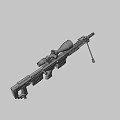 Tactical Sniper Rifle with High Power Scope Folding Bipod and Detachable Magazines
