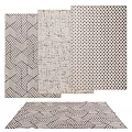 Modern Square Rugs With Geometric Patterns Dotted Designs And Textured Surfaces 3d model