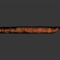 3D Architectural Terrain Model Featuring Orange Mountain Ranges And Blue River