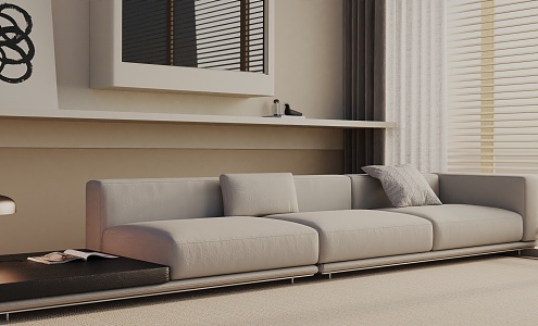 Modern three-seat sofa 3d model