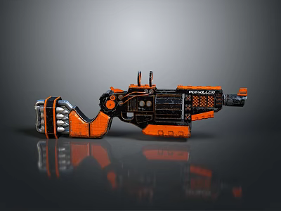 rifle semi-automatic rifle combat rifle battle rifle carbine war rifle attack rifle 3d model