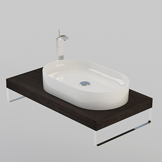 Modern wash basin wash station 3d model