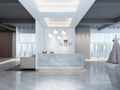 Modern Bridal Shop 3d model