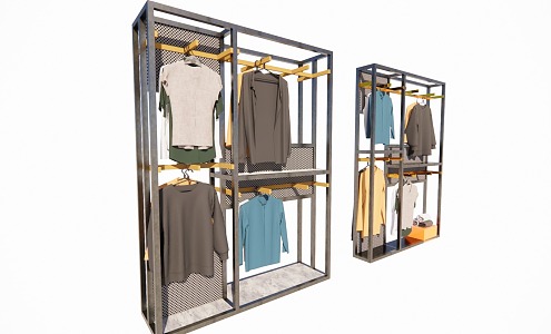 Modern Clothes Hanger Garment Rack 3d model