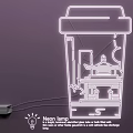 Creative Neon Cup Shaped Lighting Combination With Pagoda Design For Home Decor 3d model
