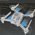 Commercial Drone With Four Propellers High Resolution Camera And Sleek Design 3d model